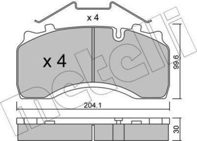 METELLI 22-0590-0 комплект тормозных колодок, дисковый тормоз на RENAULT TRUCKS Midlum