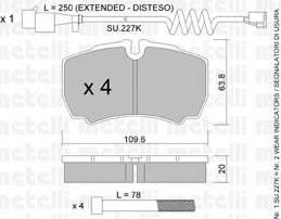 METELLI 22-0604-1K комплект тормозных колодок, дисковый тормоз на IVECO DAILY IV фургон/универсал