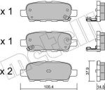 METELLI 22-0612-0 комплект тормозных колодок, дисковый тормоз на RENAULT KOLEOS (HY_)