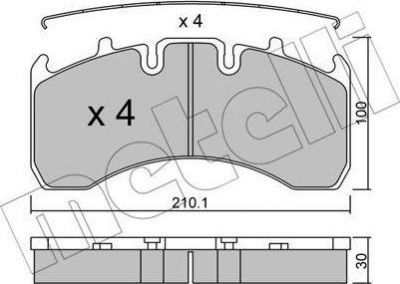 METELLI 22-0650-0 комплект тормозных колодок, дисковый тормоз на RENAULT TRUCKS Premium 2