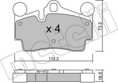 METELLI 22-0655-0 Комплект тормозных колодок, диско