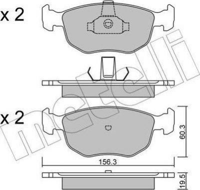 METELLI 22-0656-0 комплект тормозных колодок, дисковый тормоз на FORD MONDEO I седан (GBP)