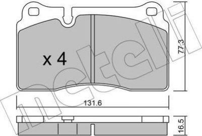 METELLI 22-0659-0 комплект тормозных колодок, дисковый тормоз на AUDI TT Roadster (8J9)