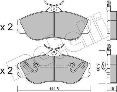 METELLI 22-0663-0 комплект тормозных колодок, дисковый тормоз на AUDI 80 Avant (8C, B4)