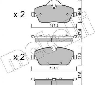 METELLI 22-0664-0 комплект тормозных колодок, дисковый тормоз на MINI MINI Roadster (R59)