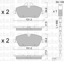 METELLI 22-0664-0K комплект тормозных колодок, дисковый тормоз на 1 кабрио (E88)