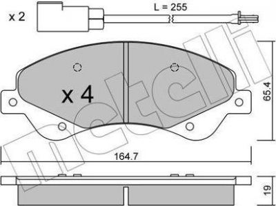 METELLI 22-0679-0 комплект тормозных колодок, дисковый тормоз на FORD TRANSIT c бортовой платформой/ходовая часть