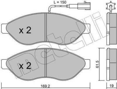 METELLI 22-0708-1 комплект тормозных колодок, дисковый тормоз на FIAT DUCATO фургон (250, 290)