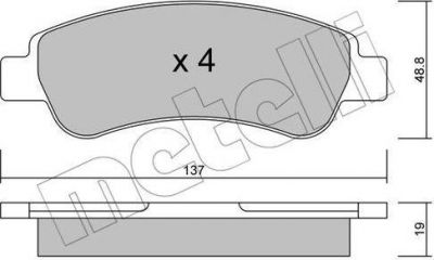 METELLI 22-0710-0 комплект тормозных колодок, дисковый тормоз на FIAT DUCATO c бортовой платформой/ходовая часть (250, 290)