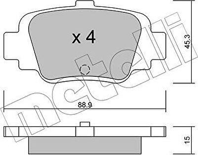 METELLI 22-0742-0 комплект тормозных колодок, дисковый тормоз на NISSAN MICRA II (K11)