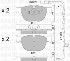 METELLI 22-0770-0K комплект тормозных колодок, дисковый тормоз на X6 (E71, E72)