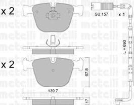 METELLI 22-0773-0K комплект тормозных колодок, дисковый тормоз на 5 (E60)