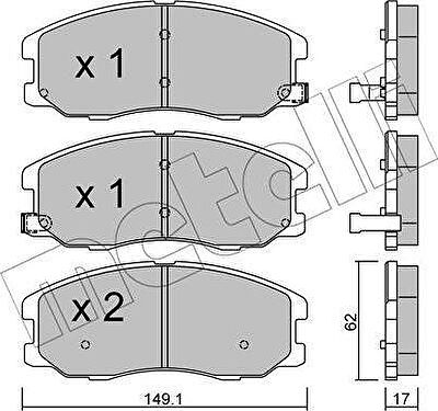 METELLI 22-0778-0 комплект тормозных колодок, дисковый тормоз на CHEVROLET CAPTIVA (C100, C140)