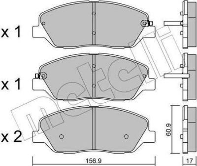 METELLI 22-0787-0 Комплект тормозных колодок, диско