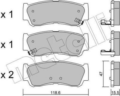 METELLI 22-0788-0 Комплект тормозных колодок, диско