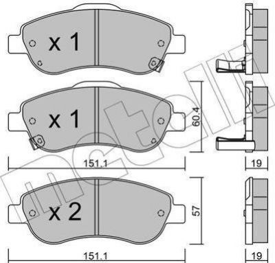 METELLI 22-0789-0 комплект тормозных колодок, дисковый тормоз на HONDA CR-V III (RE)