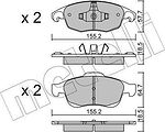 METELLI 22-0800-0 комплект тормозных колодок, дисковый тормоз на PEUGEOT PARTNER фургон
