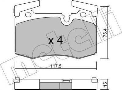 METELLI 22-0829-0 комплект тормозных колодок, дисковый тормоз на MINI MINI Roadster (R59)