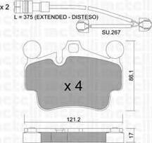 METELLI 22-0892-0K комплект тормозных колодок, дисковый тормоз на PORSCHE BOXSTER (987)