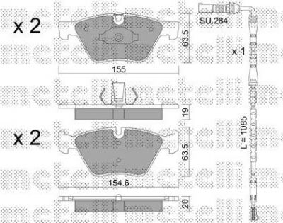 METELLI 22-0917-0K комплект тормозных колодок, дисковый тормоз на 5 (F10, F18)