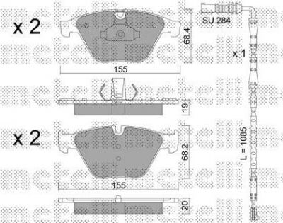 METELLI 22-0918-0K комплект тормозных колодок, дисковый тормоз на 5 (F10, F18)