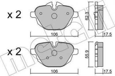 METELLI 22-0920-0 комплект тормозных колодок, дисковый тормоз на 5 (F10, F18)