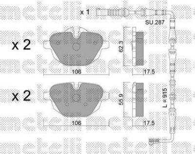 METELLI 22-0920-0K комплект тормозных колодок, дисковый тормоз на 5 (F10, F18)