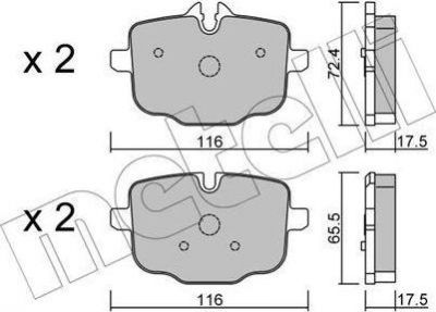 METELLI 22-0921-0 комплект тормозных колодок, дисковый тормоз на 5 Touring (F11)