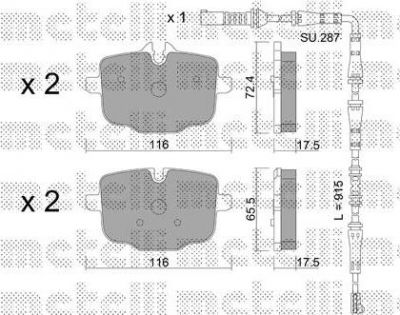 METELLI 22-0921-0K комплект тормозных колодок, дисковый тормоз на 5 Touring (F11)