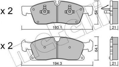 METELLI 22-0927-4 комплект тормозных колодок, дисковый тормоз на MERCEDES-BENZ GLE (W166)