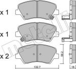 METELLI 22-0943-0 комплект тормозных колодок, дисковый тормоз на KIA RIO III седан (UB)