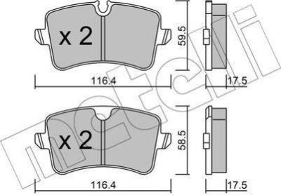 METELLI 22-0955-0 комплект тормозных колодок, дисковый тормоз на AUDI A8 (4H_)