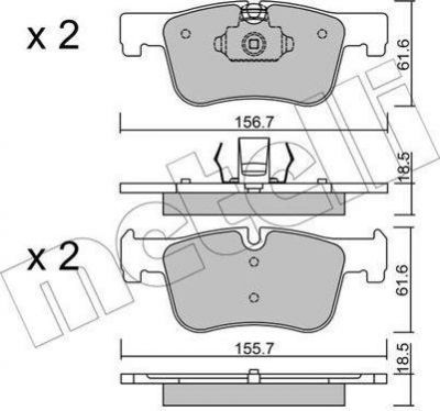 METELLI 22-0960-0 комплект тормозных колодок, дисковый тормоз на 3 Touring (F31)