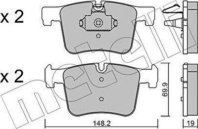 METELLI 22-0961-0 комплект тормозных колодок, дисковый тормоз на X3 (F25)