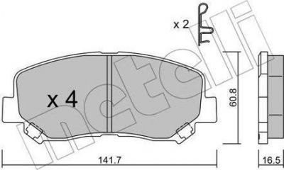 METELLI 22-0969-0 комплект тормозных колодок, дисковый тормоз на MAZDA CX-5 (KE, GH)