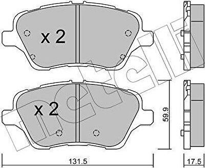 METELLI 22-0976-0 комплект тормозных колодок, дисковый тормоз на FORD TRANSIT COURIER Kombi