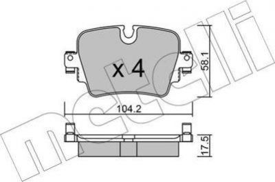 METELLI 22-1036-0 комплект тормозных колодок, дисковый тормоз на JAGUAR F-TYPE кабрио (QQ6_)