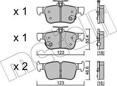 METELLI 22-1040-0 комплект тормозных колодок, дисковый тормоз на FORD MONDEO V седан