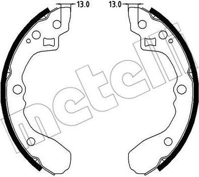 METELLI 53-0220 комплект тормозных колодок на KIA RIO универсал (DC)
