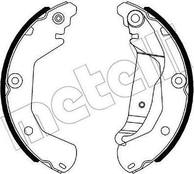 METELLI 53-0554 комплект тормозных колодок на CHEVROLET AVEO седан (T300)