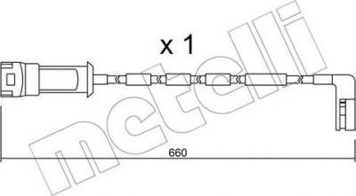METELLI SU.082 сигнализатор, износ тормозных колодок на OPEL OMEGA A (16_, 17_, 19_)