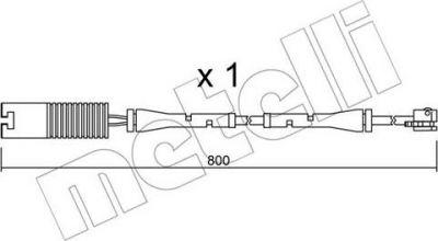 METELLI SU.083 сигнализатор, износ тормозных колодок на 3 (E36)