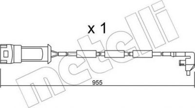 METELLI SU.091 сигнализатор, износ тормозных колодок на OPEL ASCONA C Наклонная задняя часть (84_, 89_)