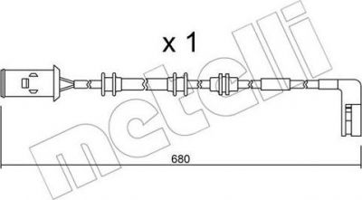 METELLI SU.093 сигнализатор, износ тормозных колодок на OPEL VECTRA B универсал (31_)