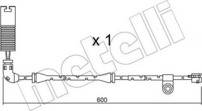 METELLI SU.112 сигнализатор, износ тормозных колодок на Z4 (E85)