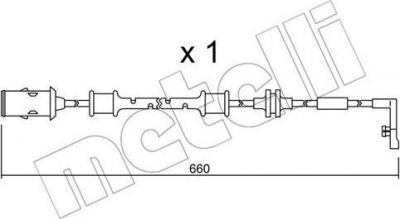 METELLI SU.142 сигнализатор, износ тормозных колодок на OPEL VECTRA B универсал (31_)