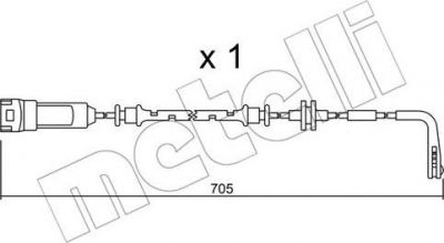 METELLI SU.146 сигнализатор, износ тормозных колодок на OPEL VECTRA C GTS