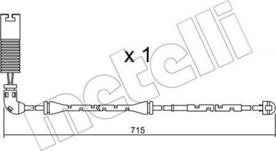 METELLI SU.155 сигнализатор, износ тормозных колодок на X5 (E53)