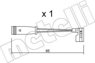 METELLI SU.164 сигнализатор, износ тормозных колодок на MERCEDES-BENZ VITO автобус (W639)