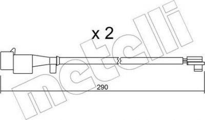 METELLI SU.260K сигнализатор, износ тормозных колодок на IVECO DAILY V c бортовой платформой/ходовая часть
